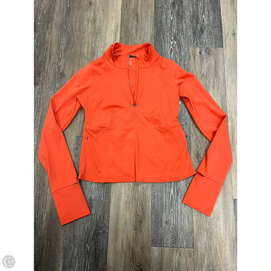 Athletic Top Long Sleeve Collar By Free People In Orange, Size: L