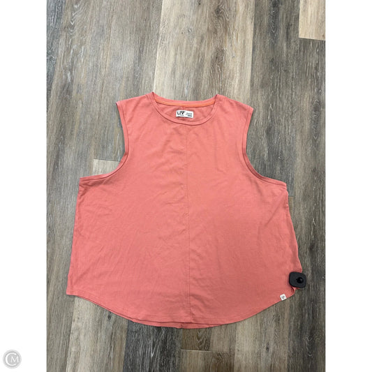 Athletic Tank Top By Liv Outdoor In Coral, Size: 2x