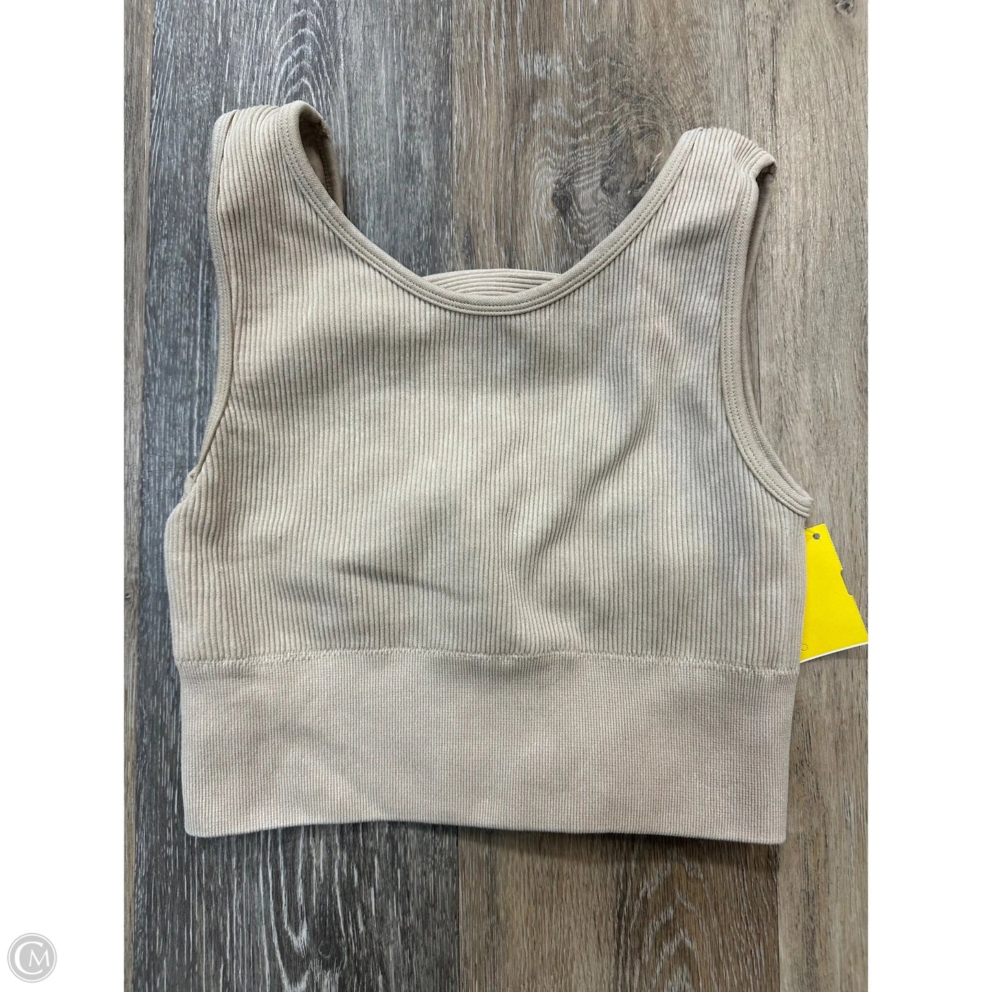 Athletic Bra By Mono B In Tan, Size: M