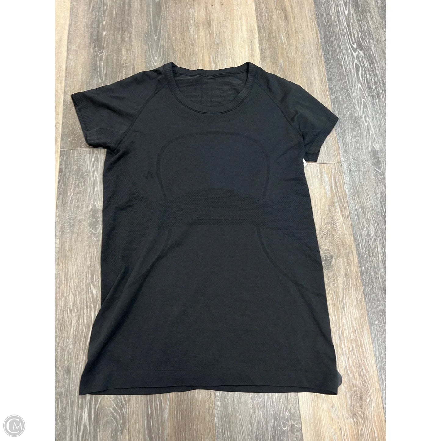 Athletic Top Short Sleeve By Lululemon x Peloton In Black, Size: 12