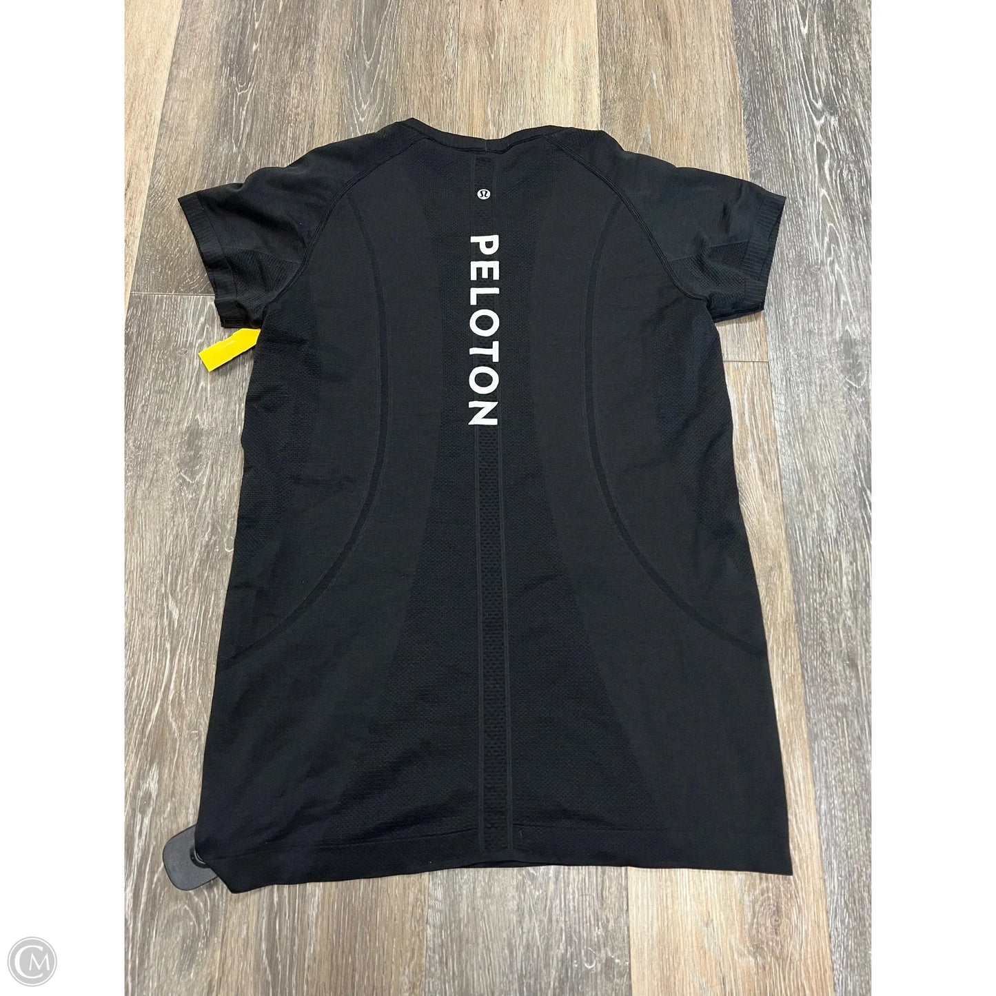 Athletic Top Short Sleeve By Lululemon x Peloton In Black, Size: 12