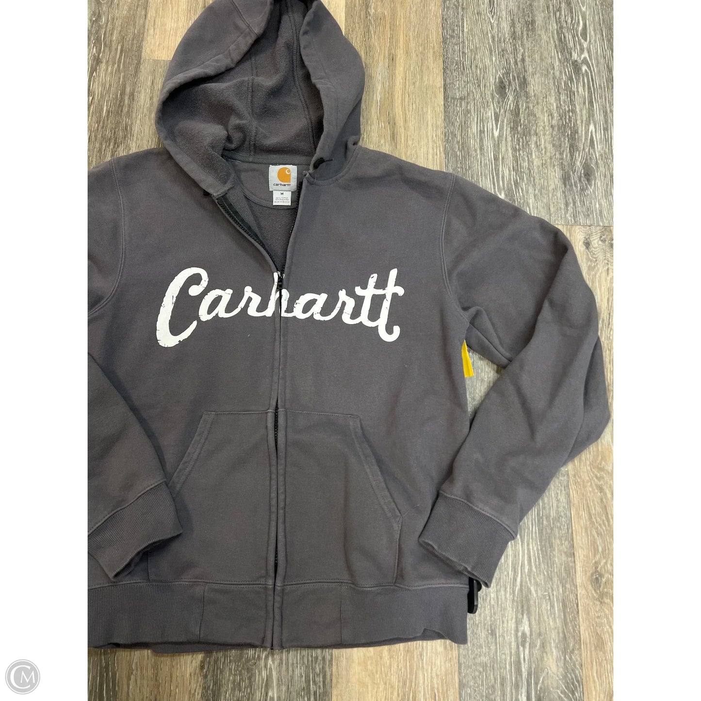 -Sweatshirt Hoodie By Carhartt In Grey, Size: M