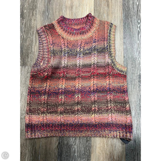 Vest Sweater By Evereve In Pink, Size: M