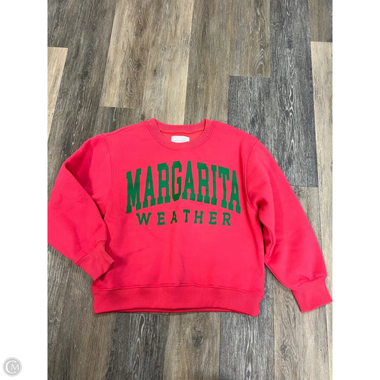 Sweatshirt Crewneck By Panache In Pink, Size: S