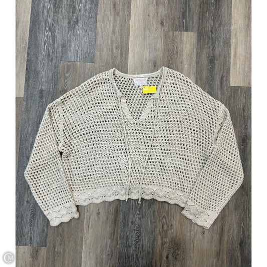 Sweater By Francesca's In Tan, Size: Xl