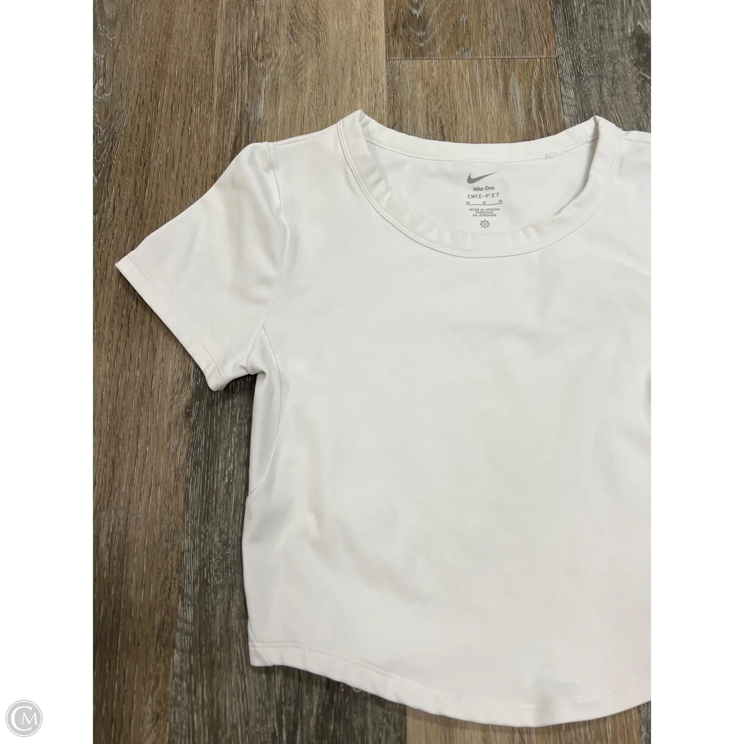 Athletic Top Short Sleeve By Nike Apparel In White, Size: M