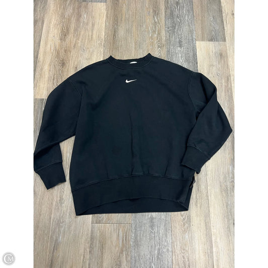 Athletic Sweatshirt Crewneck By Nike Apparel In Black, Size: M