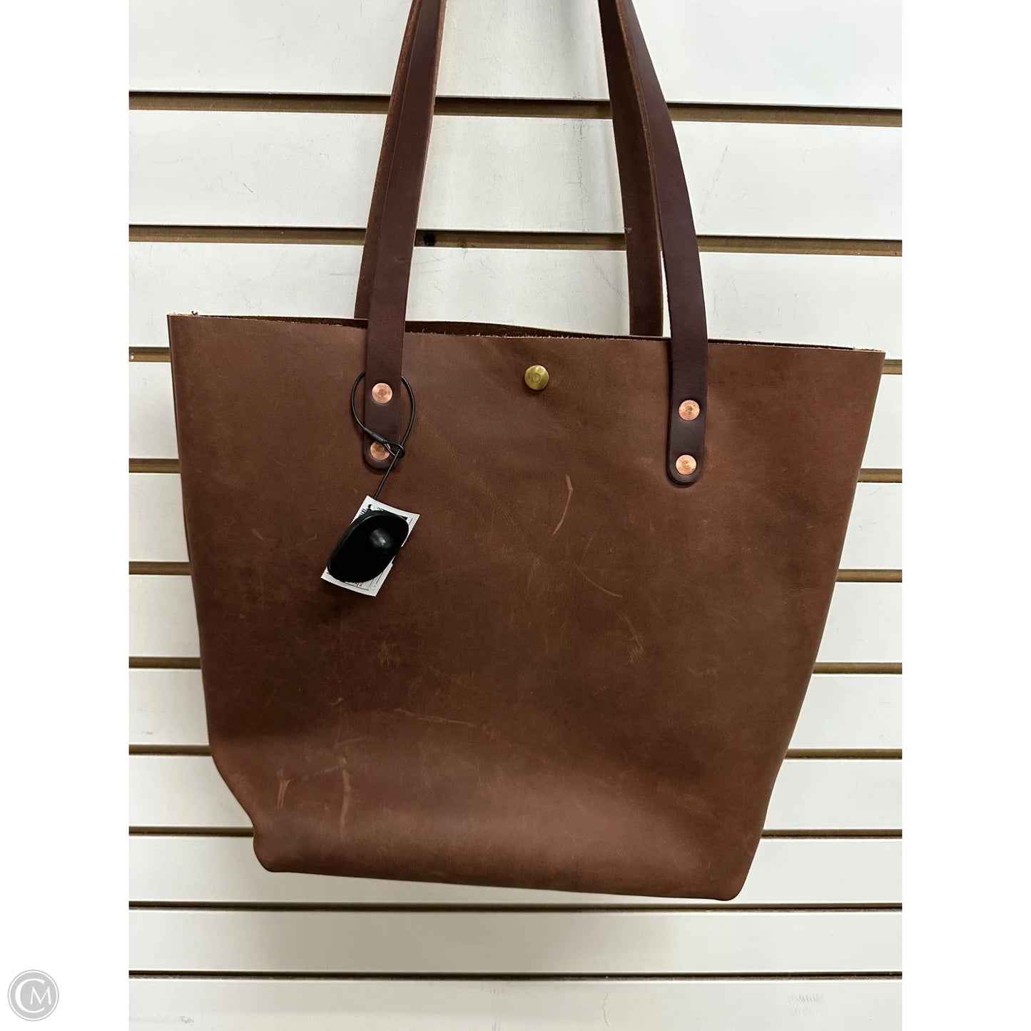 Handbag Leather By KMM&Co., Size: Large