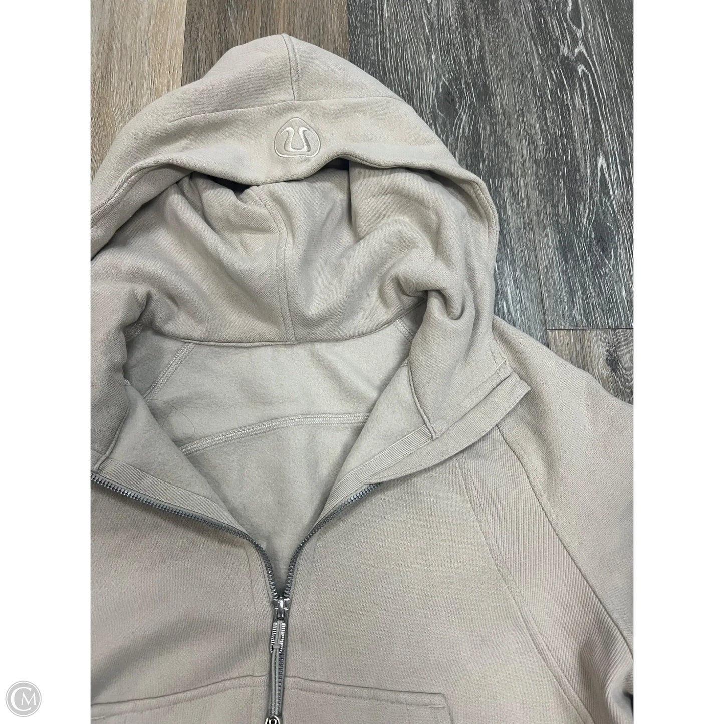 Athletic Sweatshirt Hoodie By Lululemon In Tan, Size: Xs/S