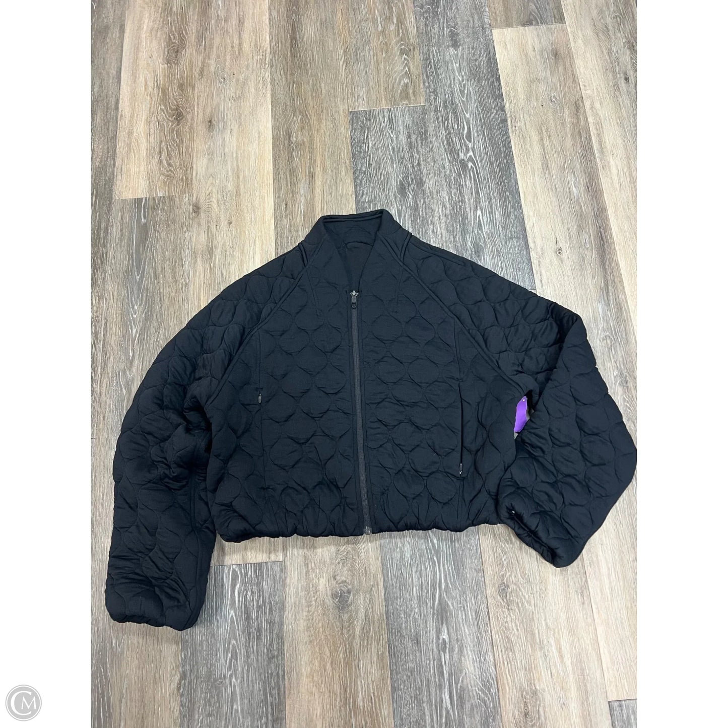 Athletic Jacket By Lululemon In Black, Size: 6