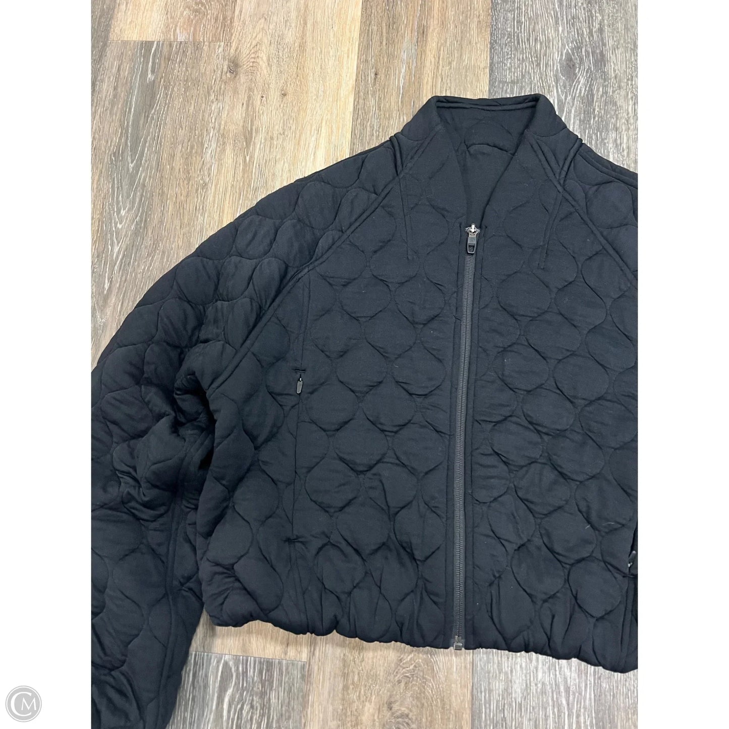 Athletic Jacket By Lululemon In Black, Size: 6