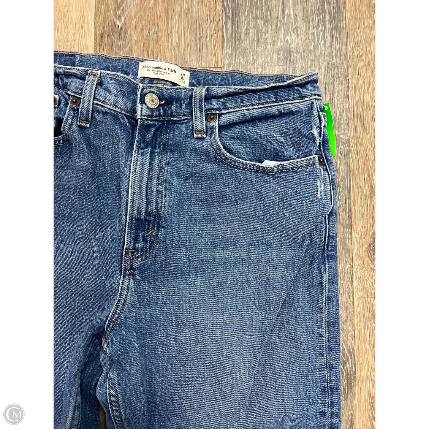 Jeans Straight By Abercrombie And Fitch In Blue Denim, Size: 8l