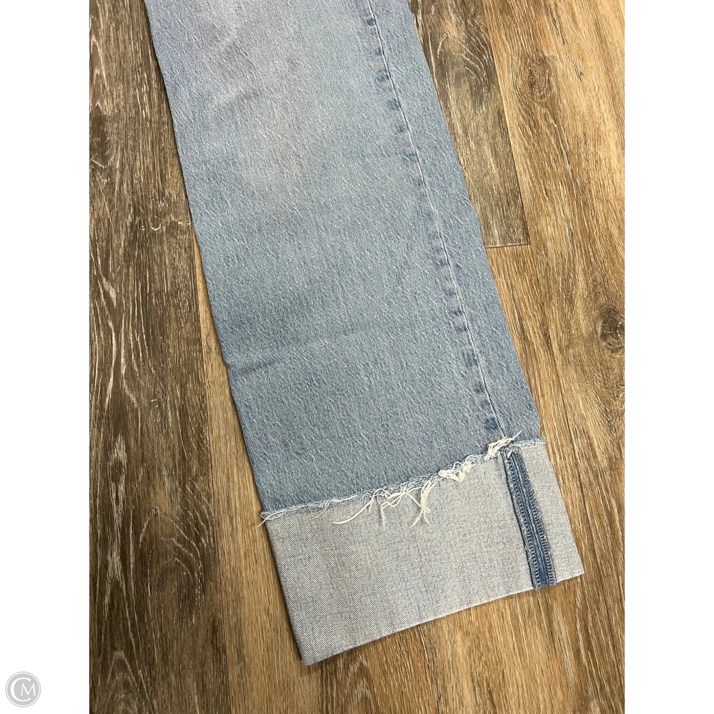 Jeans Wide Leg By Abercrombie And Fitch In Blue Denim, Size: 8l