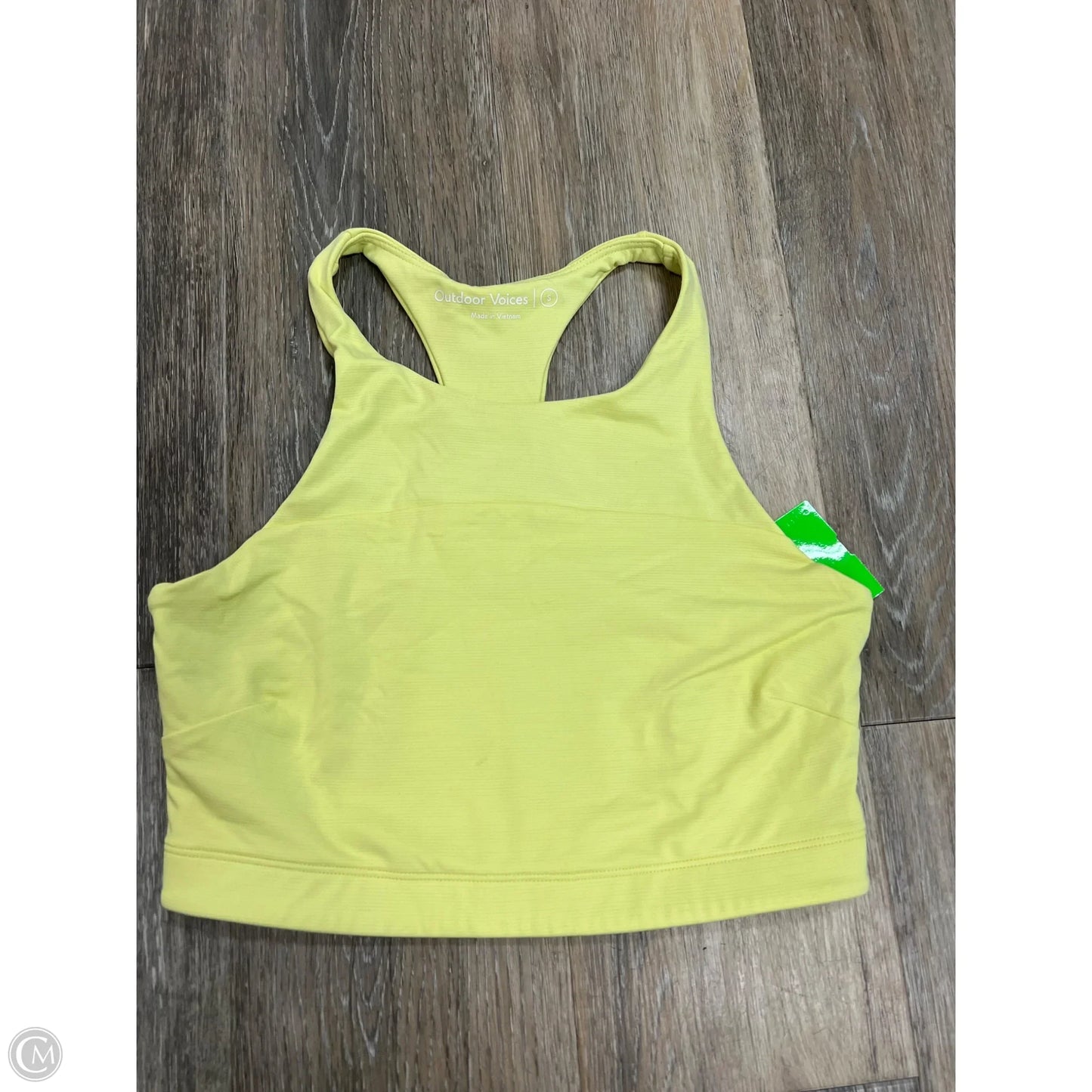 Athletic Bra By Outdoor Voices In Yellow, Size: S