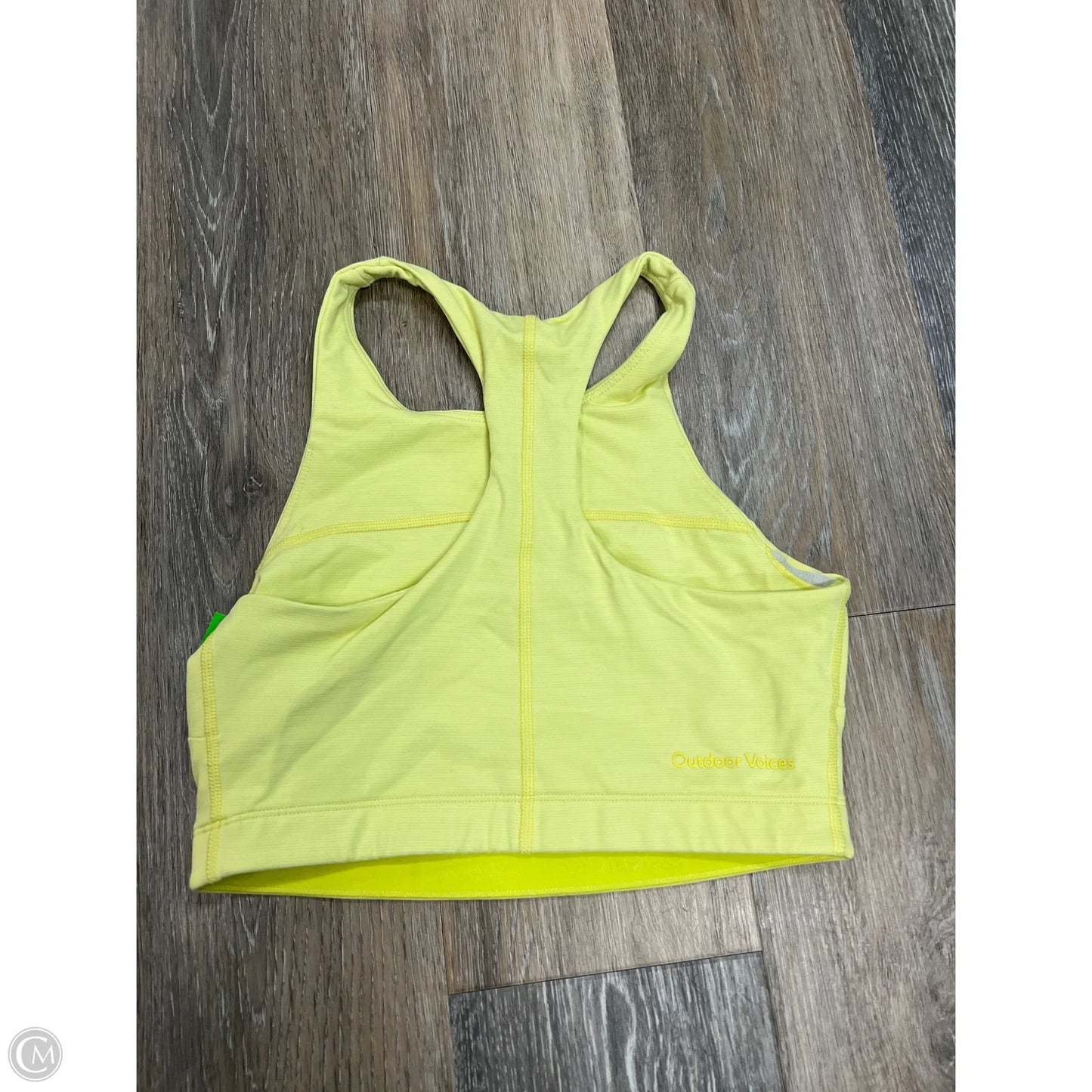 Athletic Bra By Outdoor Voices In Yellow, Size: S