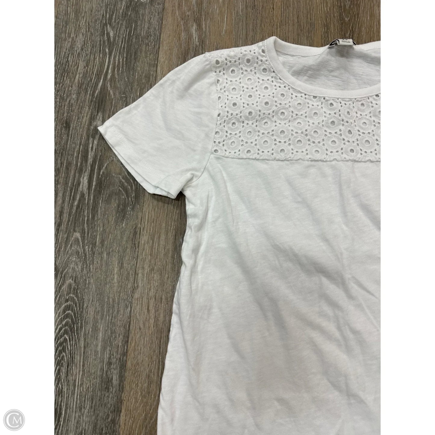 Top Short Sleeve By J. Crew In White, Size: Xs