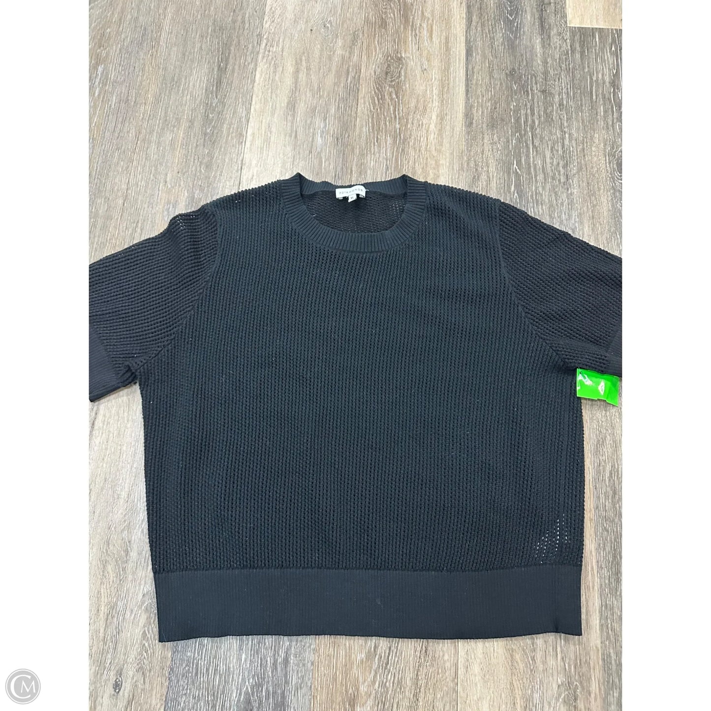 Sweater Short Sleeve By 7Diamonds In Black, Size: Xl