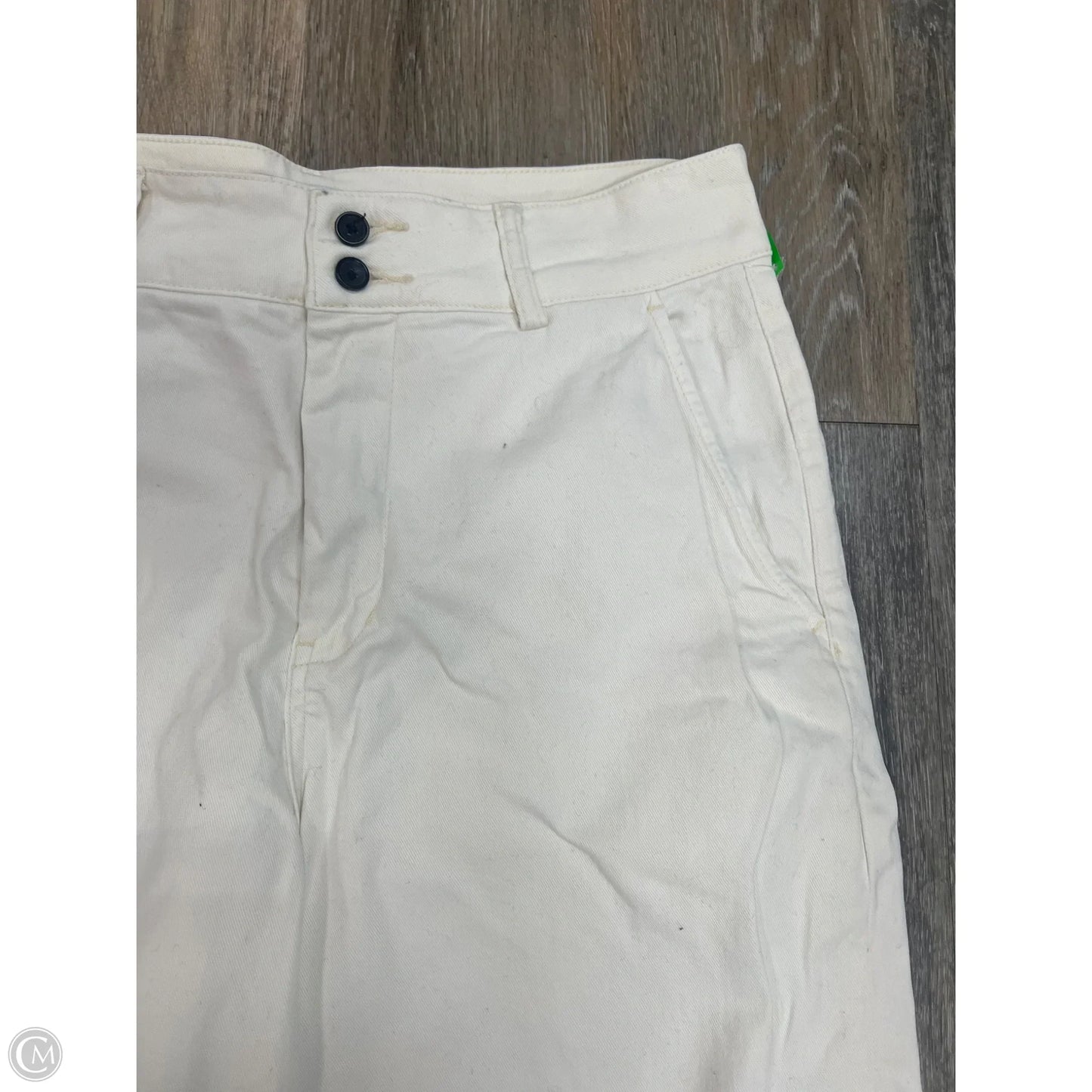 Jeans Wide Leg By Micas In White Denim, Size: 12/31