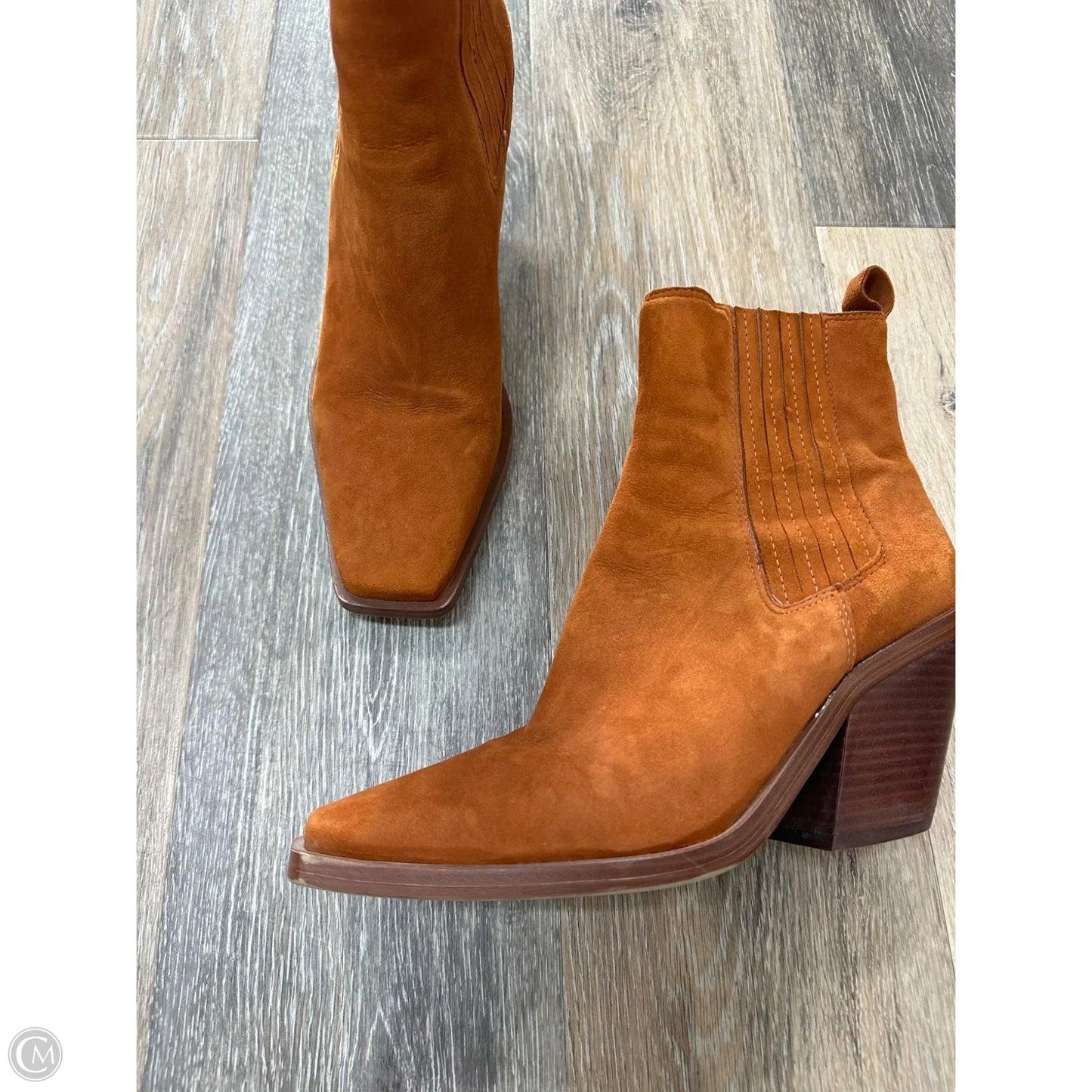 Boots Ankle Heels By Vince Camuto In Orange, Size: 9.5