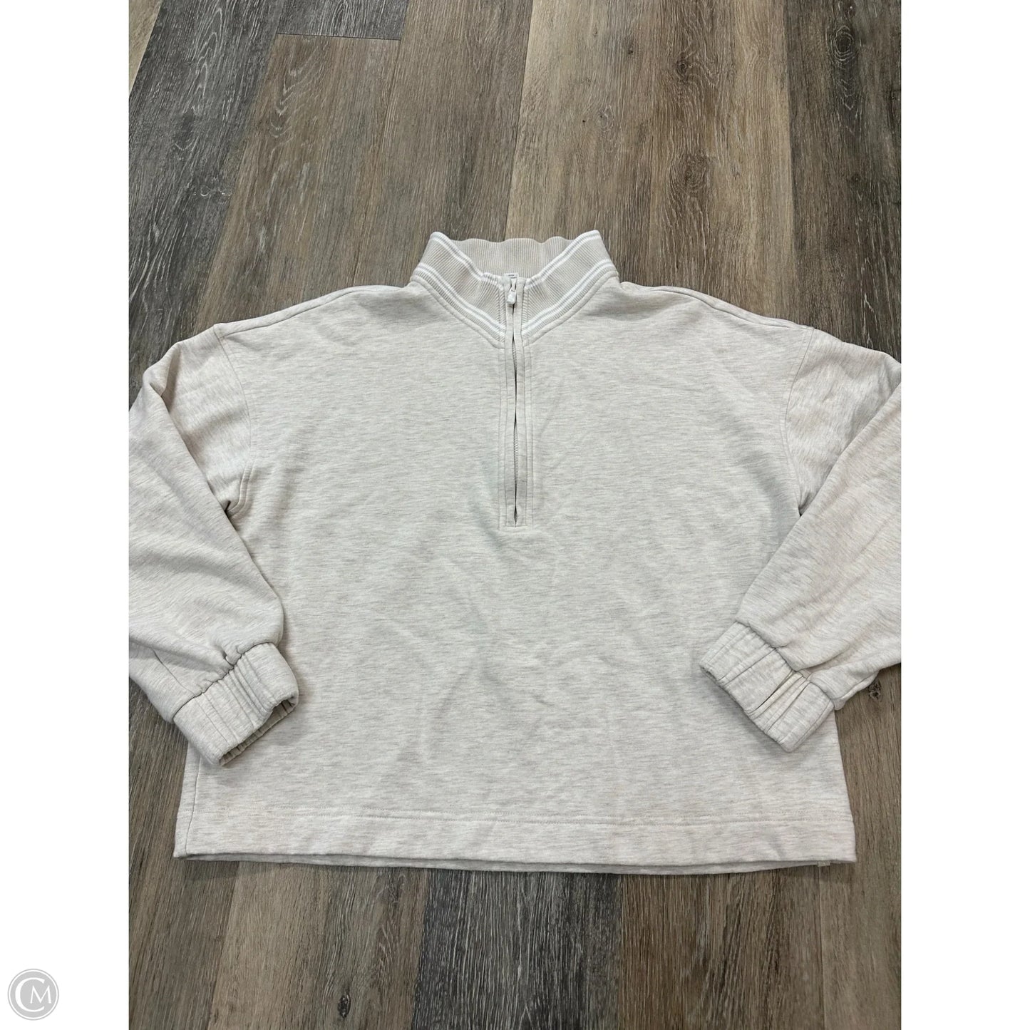 Athletic Sweatshirt Collar By Travis Mathew In Tan, Size: S