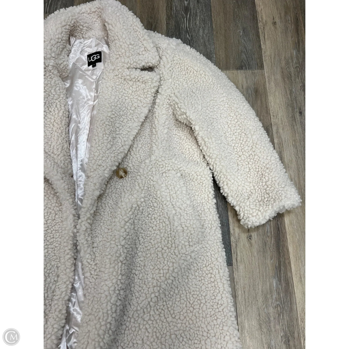 Coat Designer By Ugg In Cream, Size: Xl