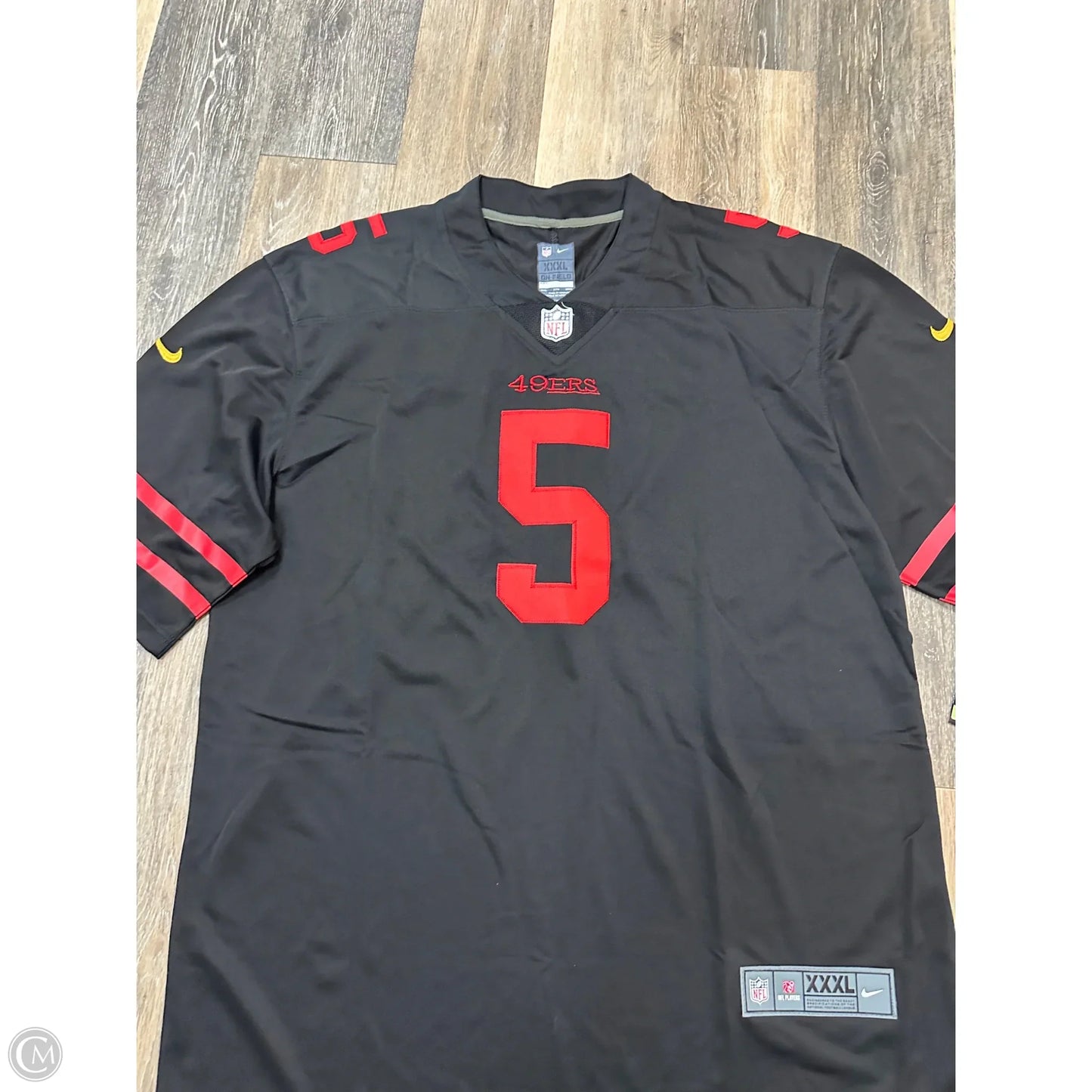 Athletic Top Short Sleeve By Nfl In Black, Size: 3x
