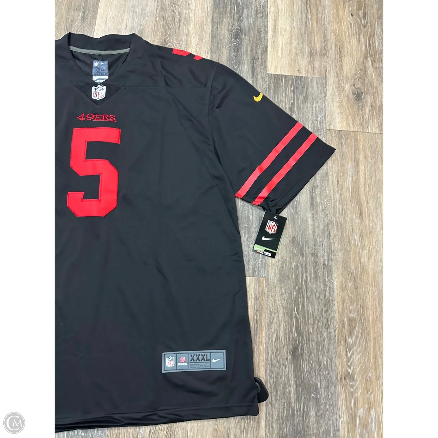 Athletic Top Short Sleeve By Nfl In Black, Size: 3x