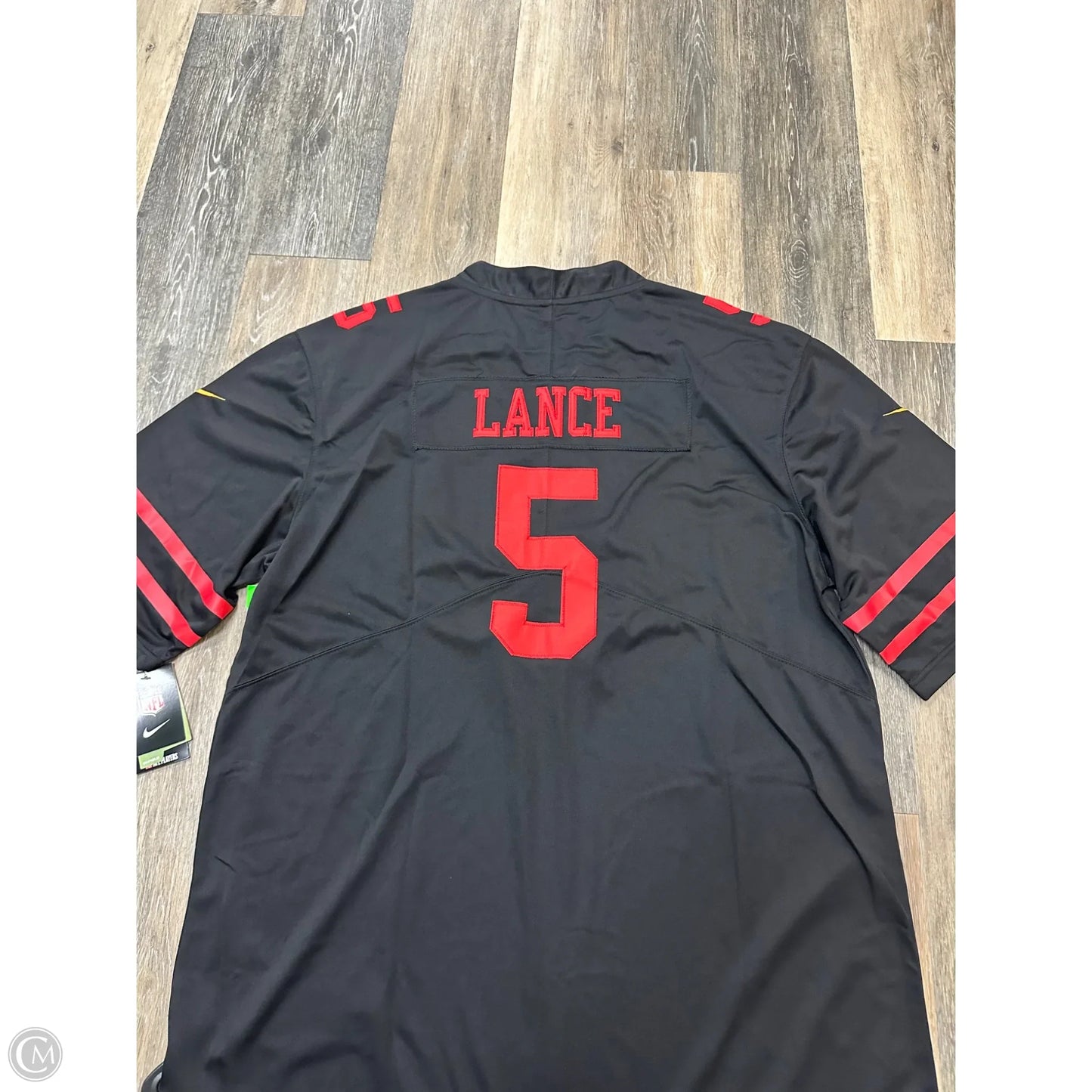 Athletic Top Short Sleeve By Nfl In Black, Size: 3x