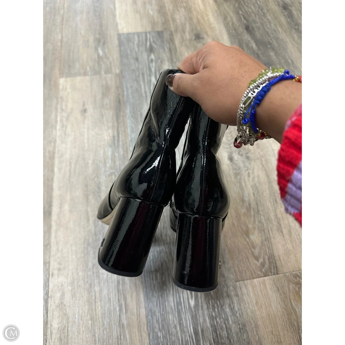 Boots Ankle Heels By Sam Edelman In Black, Size: 6.5