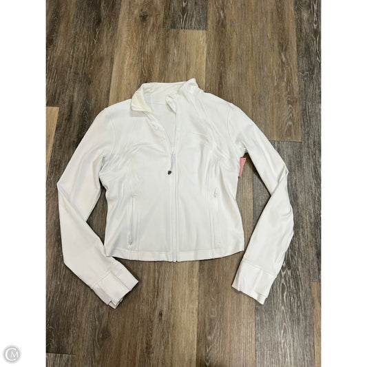 Athletic Jacket By Lululemon In White, Size: 10