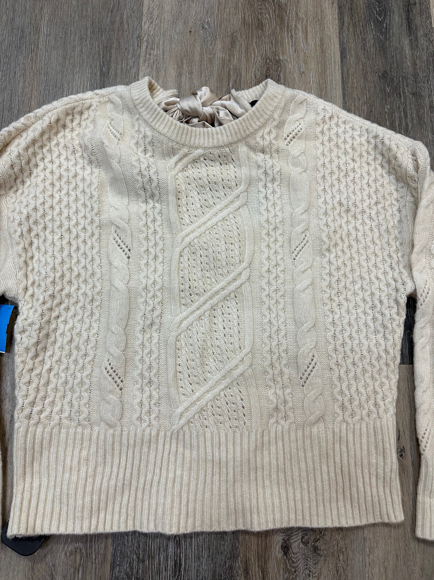 Sweater By Express In Cream, Size: L