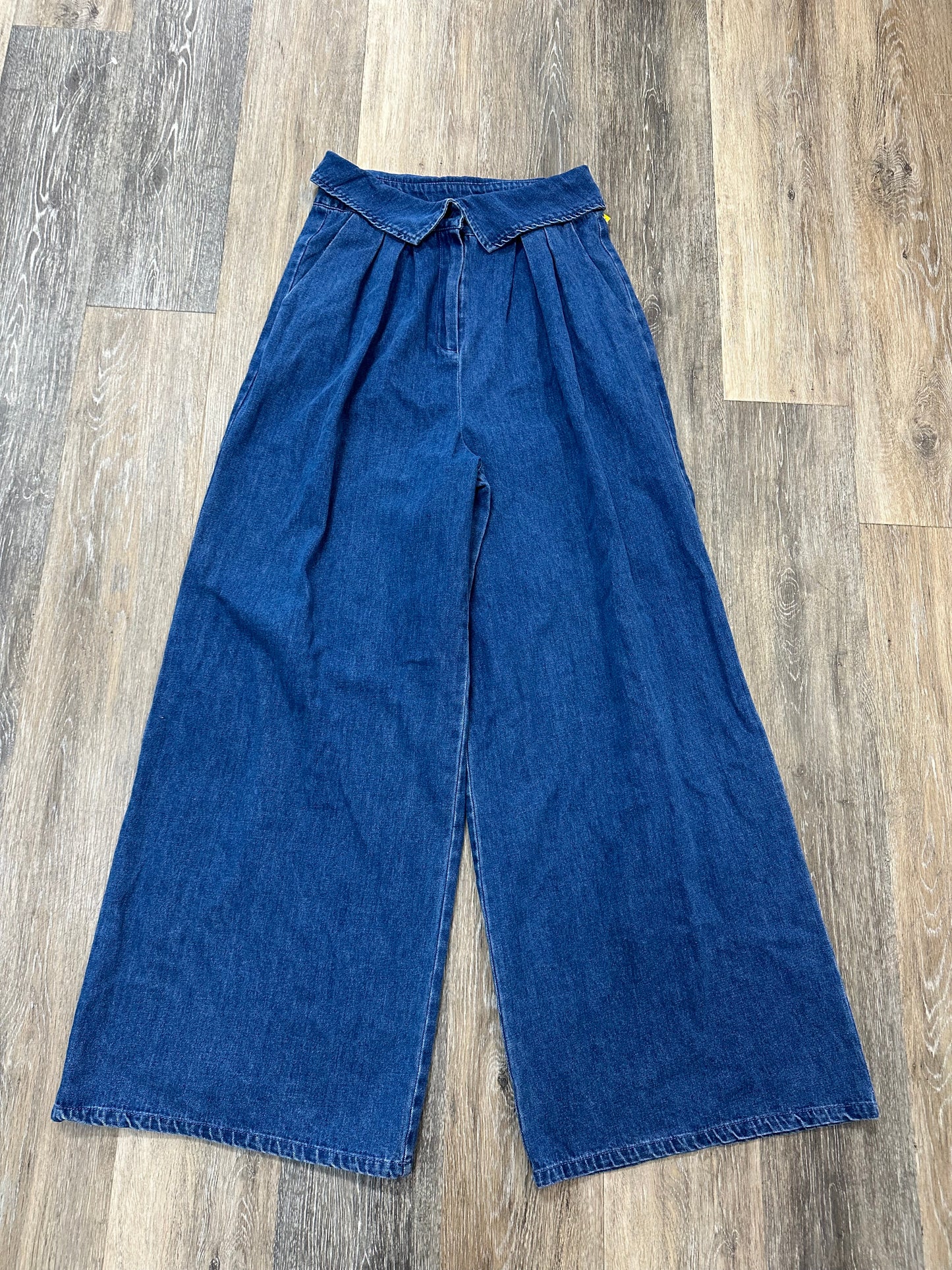 Jeans Wide Leg By Free Market In Blue Denim, Size: S