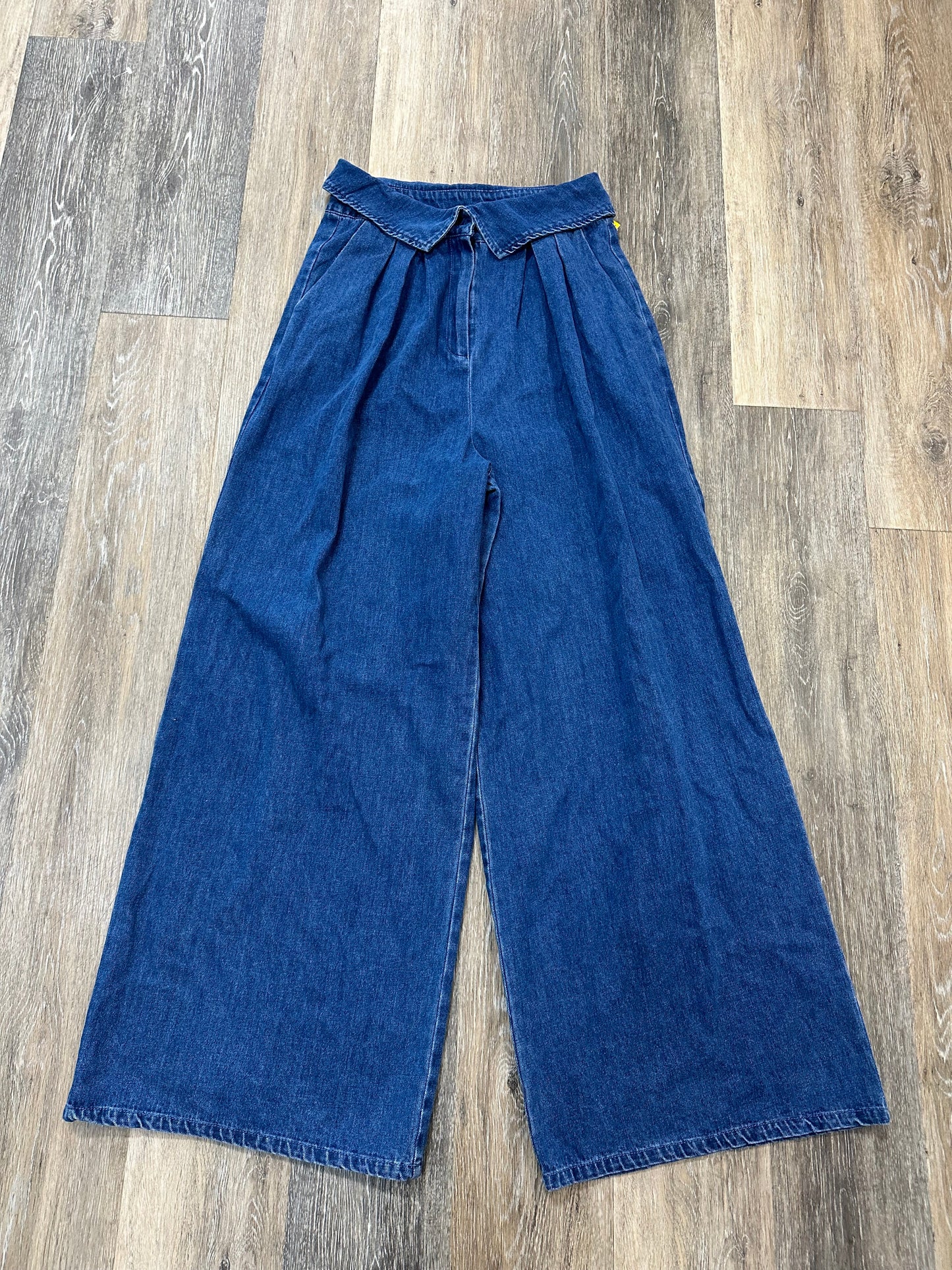 Jeans Wide Leg By Free Market In Blue Denim, Size: S