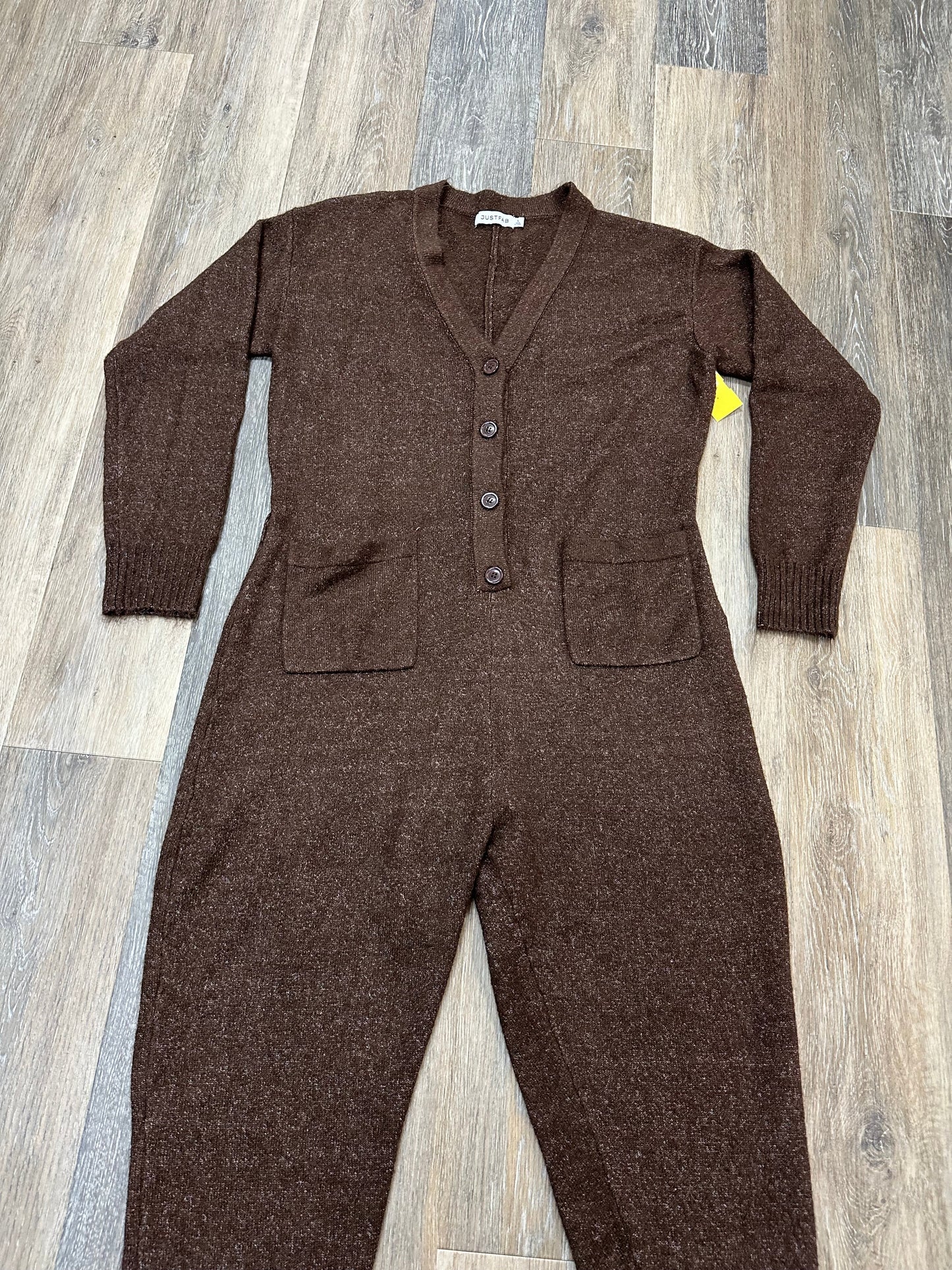 Jumpsuit By Just Fab In Brown, Size: L