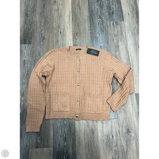 Sweater Cardigan By Ofeefan In Tan, Size: M