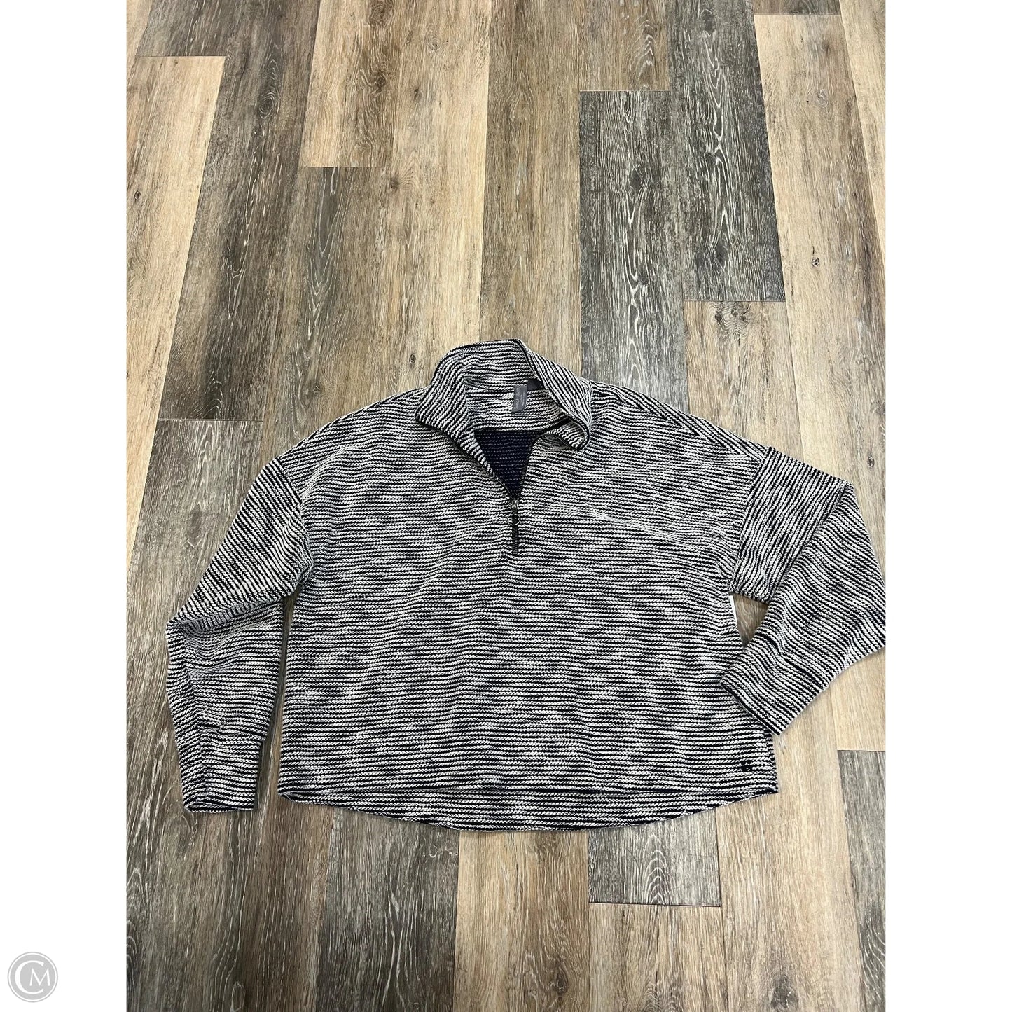 Athletic Top Long Sleeve Crewneck By Sweaty Betty In Black & White, Size: Xxl