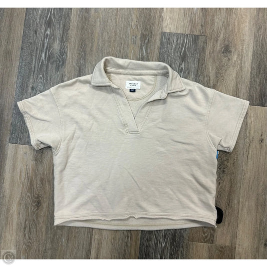 Top Short Sleeve By American Eagle In Cream, Size: S
