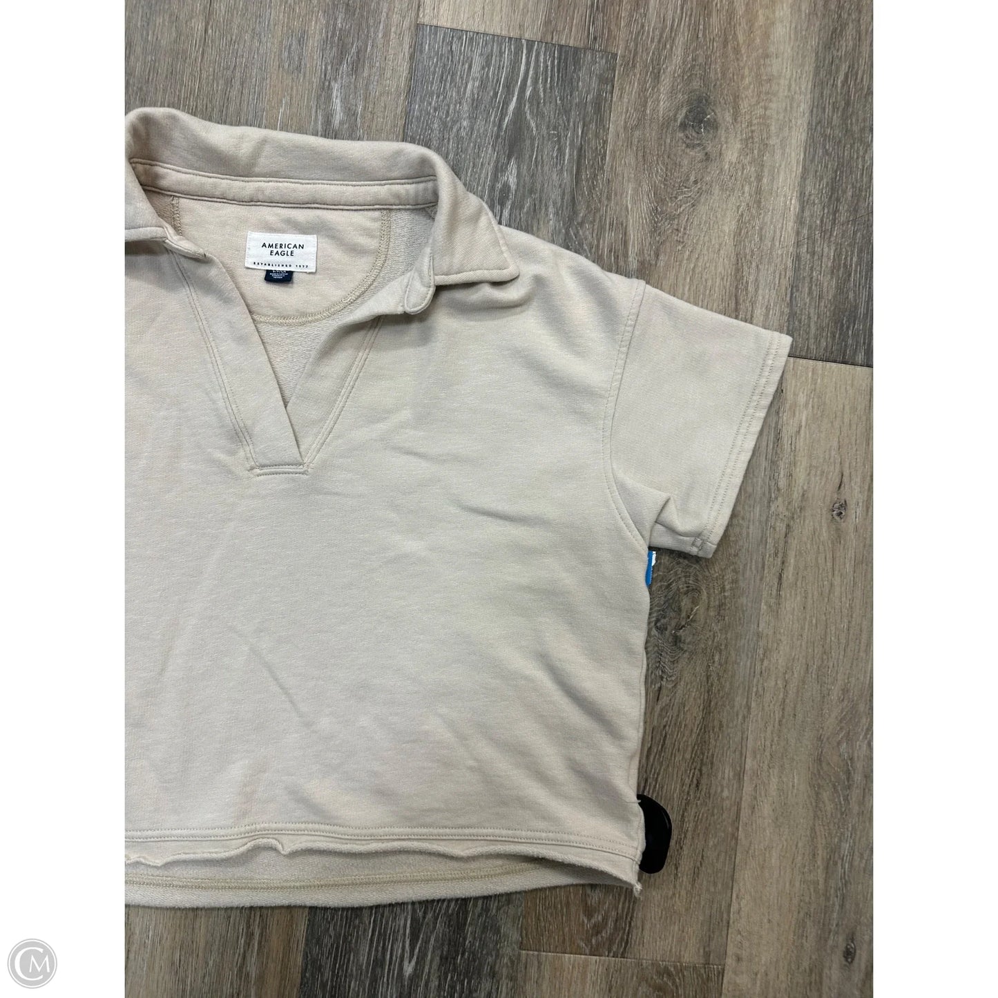 Top Short Sleeve By American Eagle In Cream, Size: S
