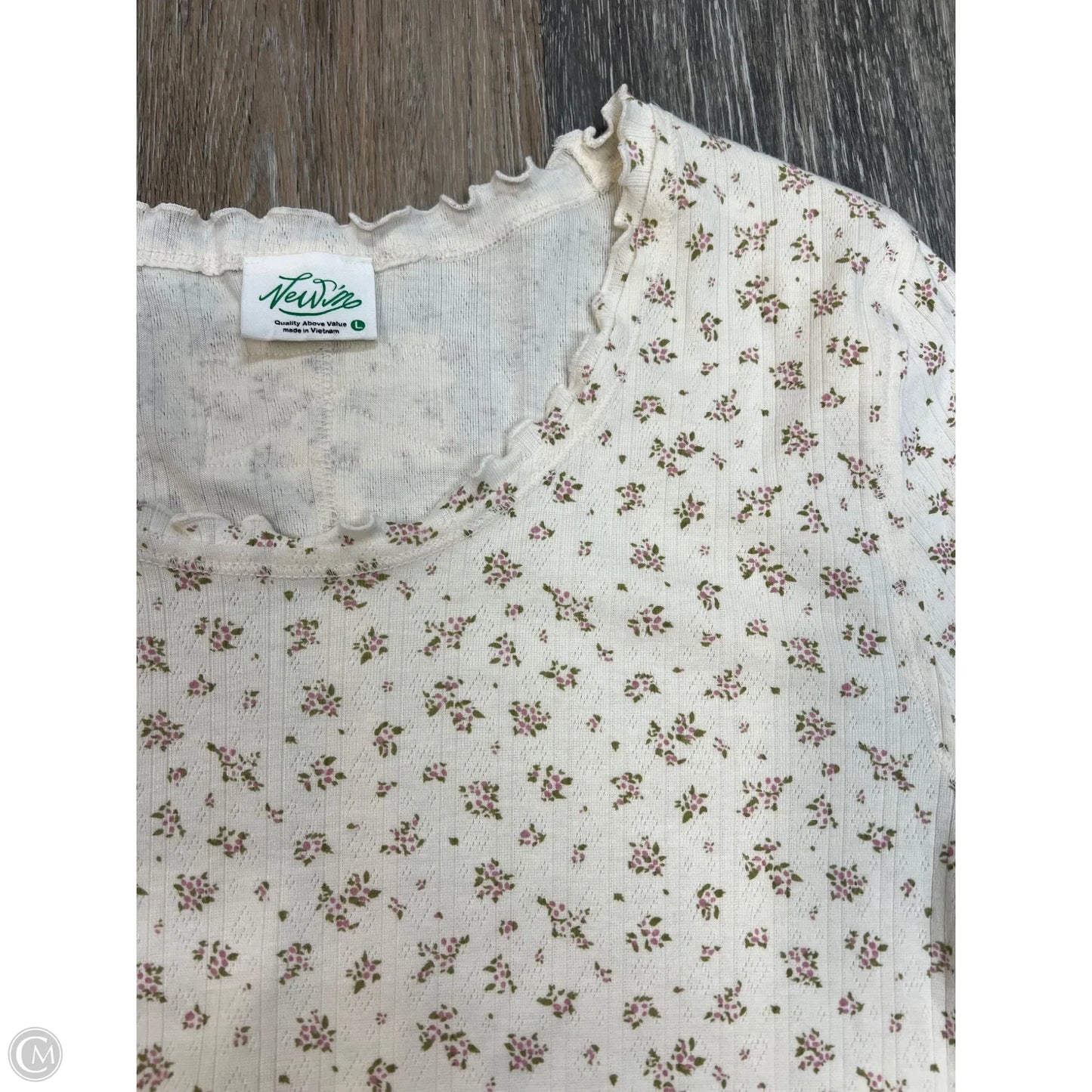 Top Long Sleeve By New In In Floral Print, Size: L