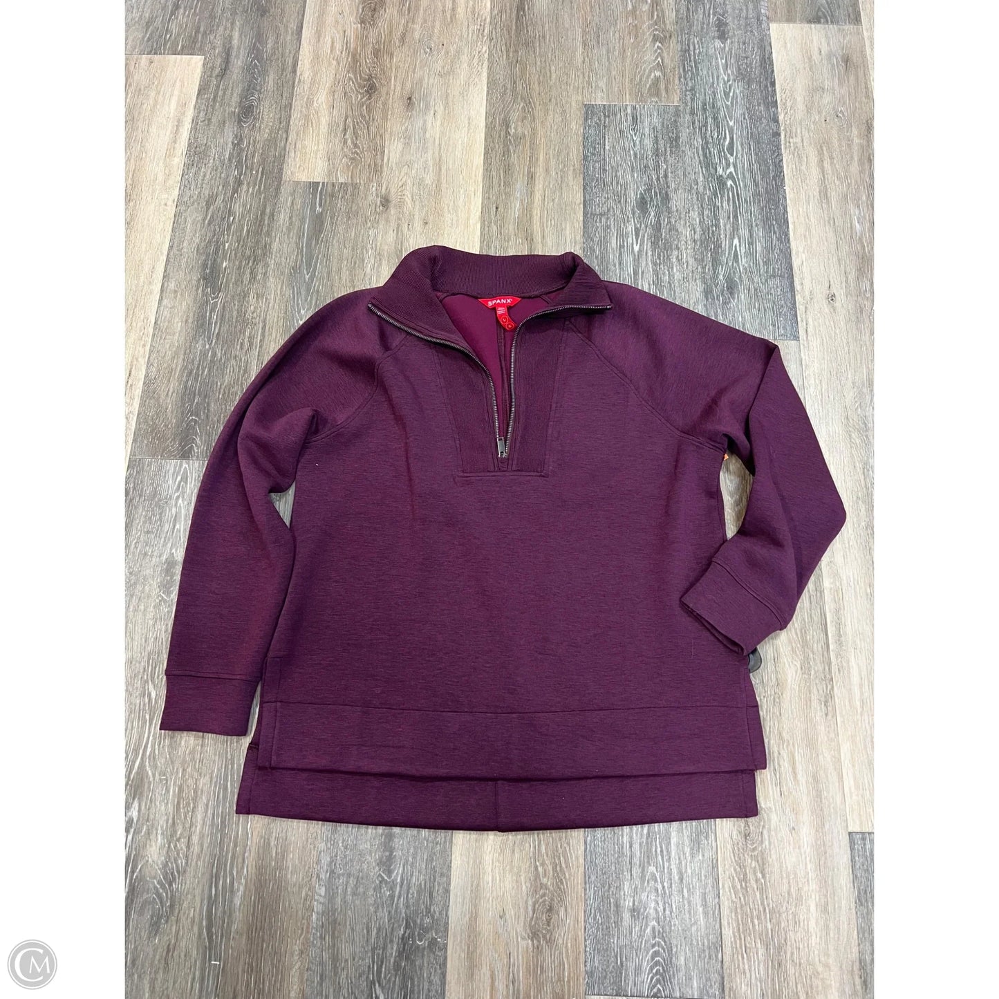 Sweatshirt Collar By Spanx In Maroon, Size: L