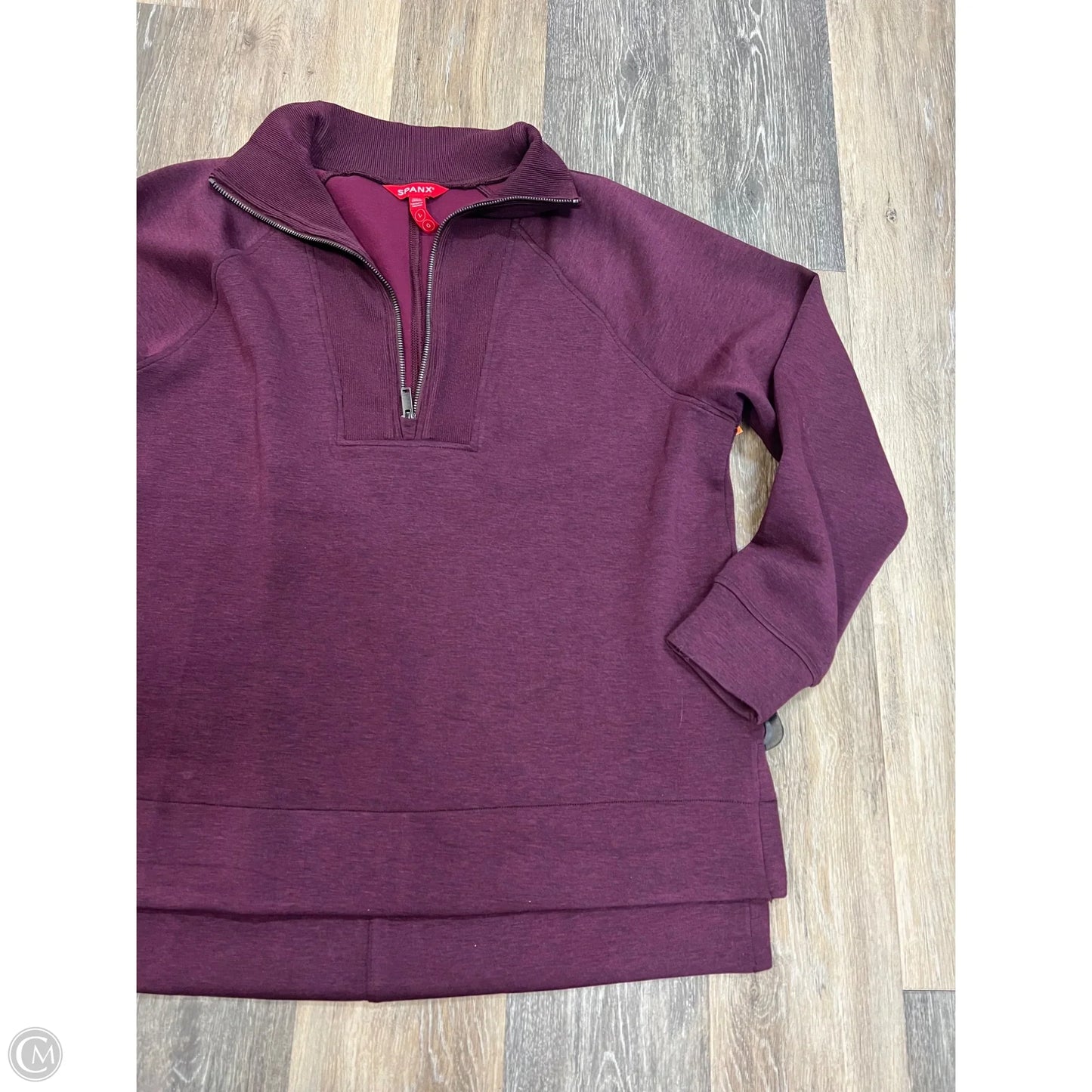 Sweatshirt Collar By Spanx In Maroon, Size: L