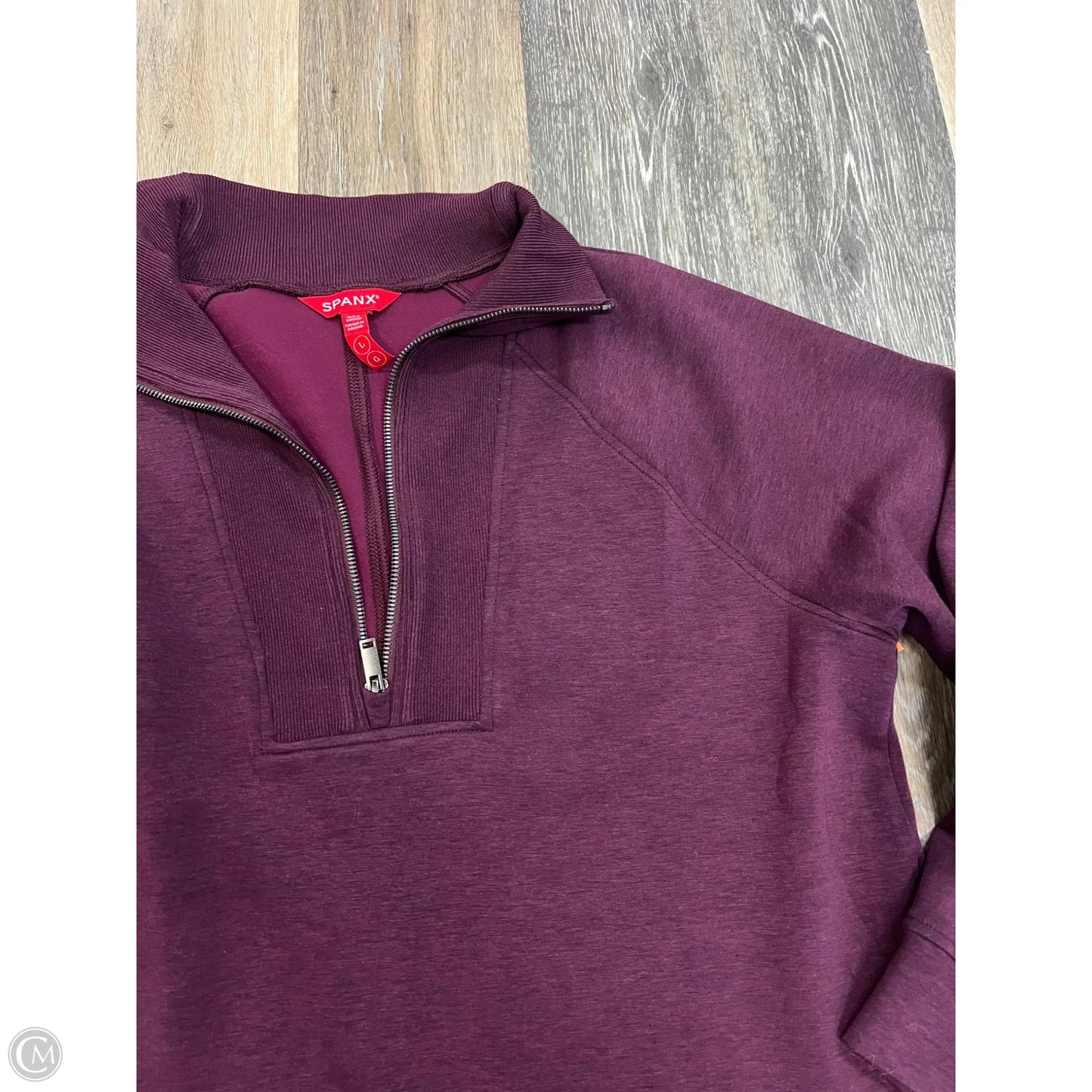 Sweatshirt Collar By Spanx In Maroon, Size: L