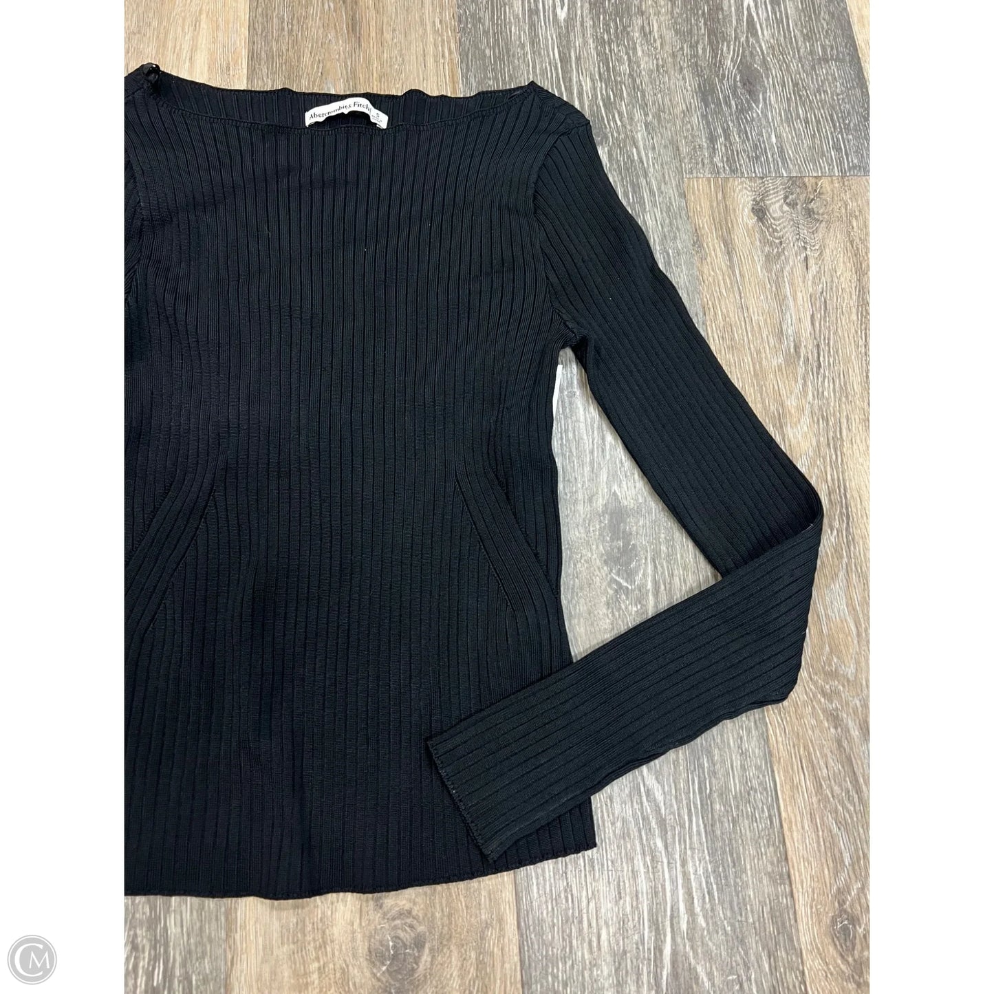 Top Long Sleeve By Abercrombie And Fitch In Black, Size: S