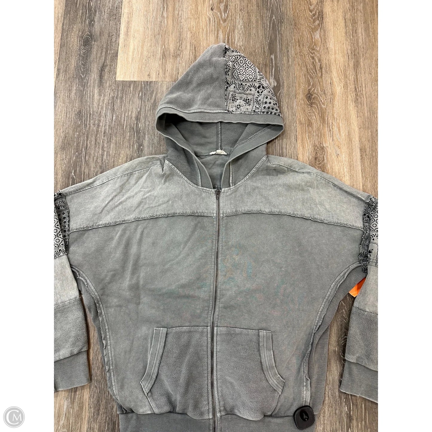 Sweatshirt Hoodie By Easel In Grey, Size: S