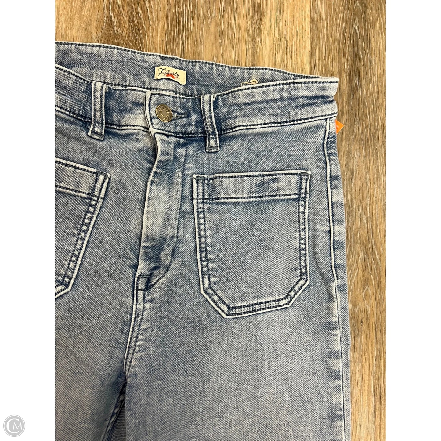 Jeans Straight By Faherty In Blue Denim, Size: 4