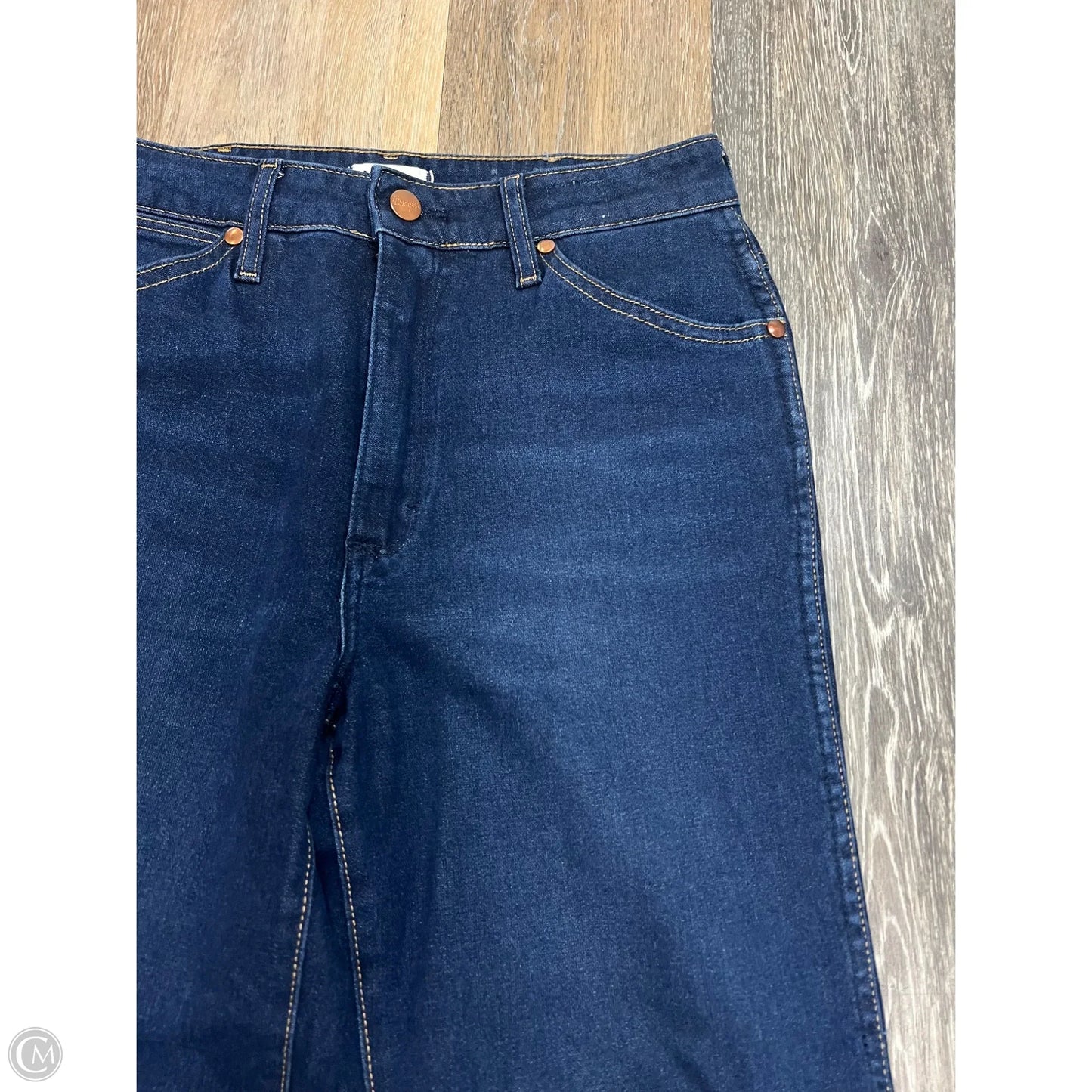 Jeans Flared By Wrangler In Blue Denim, Size: 6/28