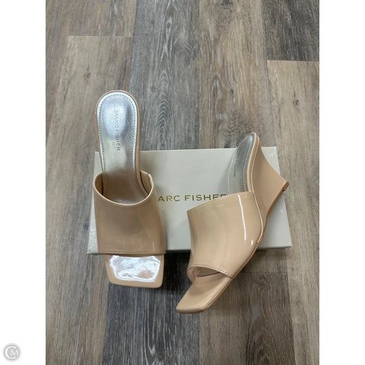 Sandals Heels Wedge By Marc Fisher In Tan, Size: 9.5