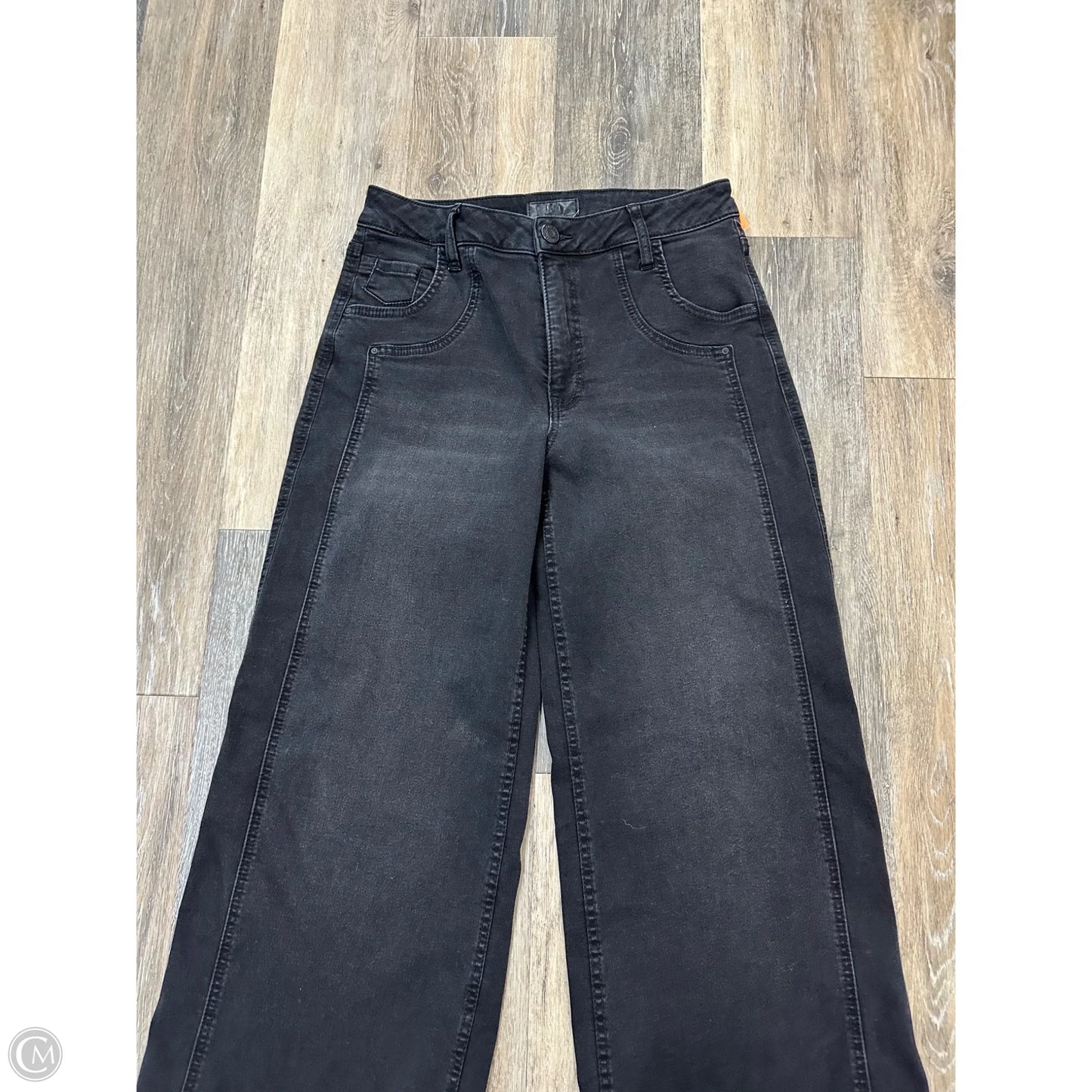 Jeans Wide Leg By Kut In Black Denim, Size: 4