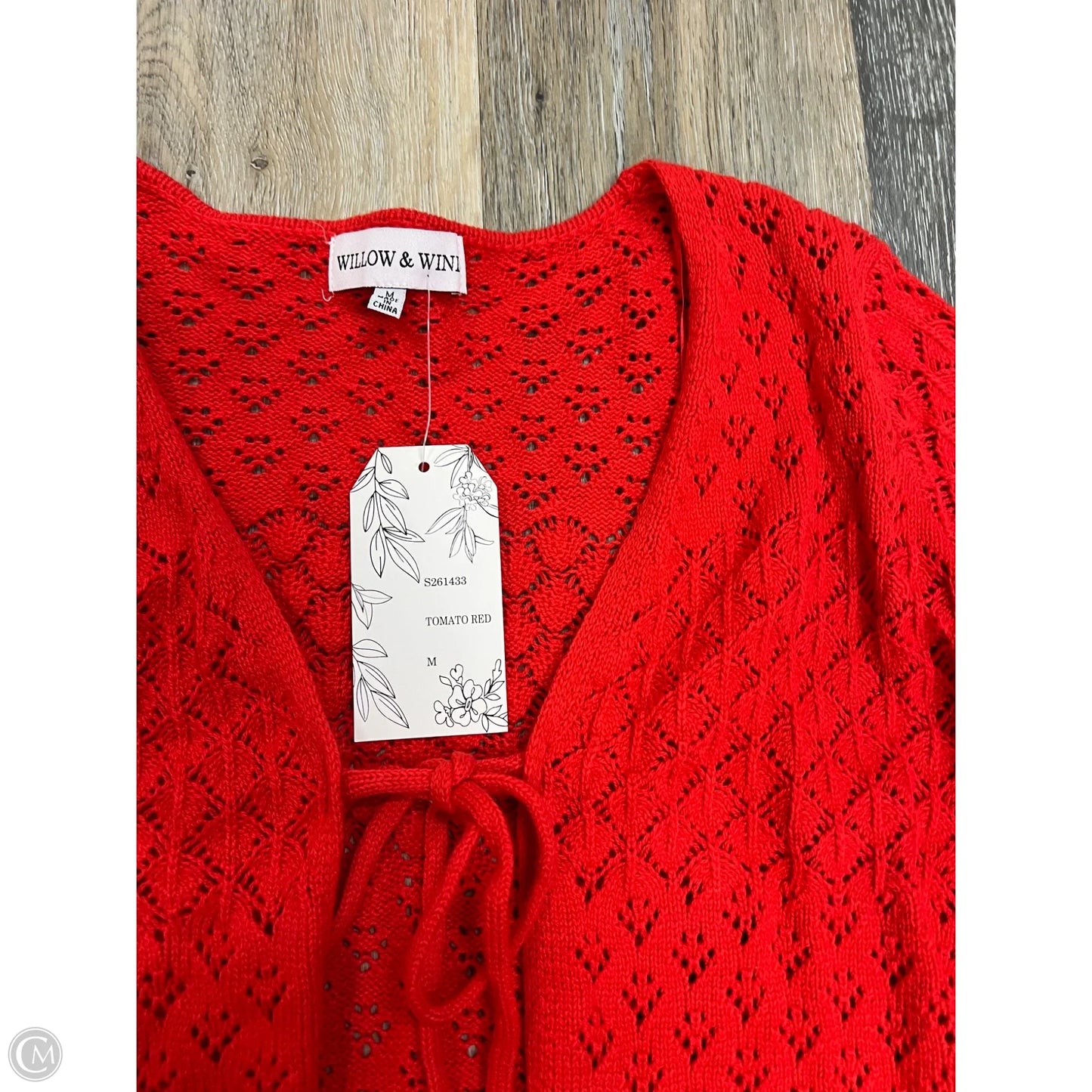 Sweater Cardigan By Willow & Wind In Red, Size: M