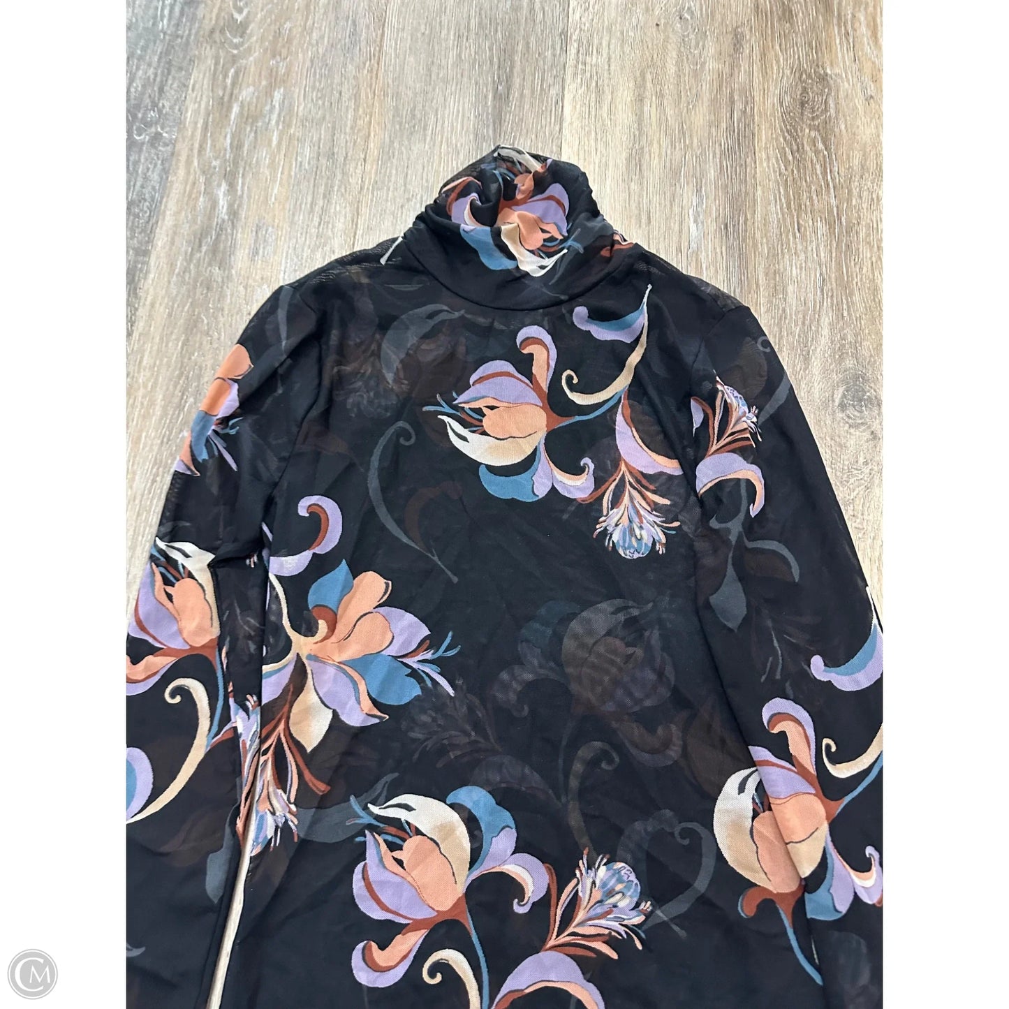 Blouse Long Sleeve By White House Black Market In Floral Print, Size: Xs